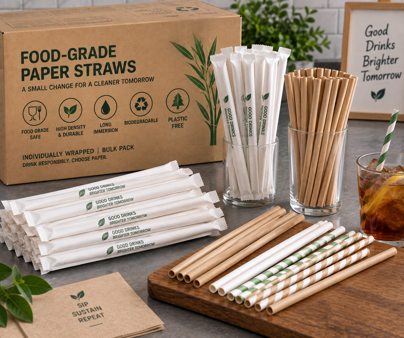 High-Density Food-Grade Paper Straws